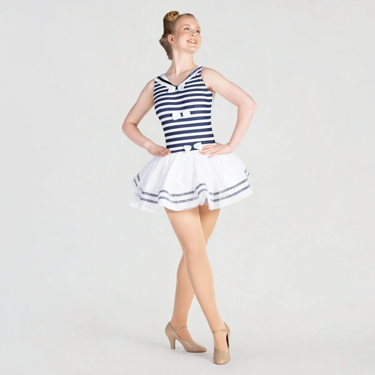 1st Position Nautical Stripe Tutu with Sailor Collar
