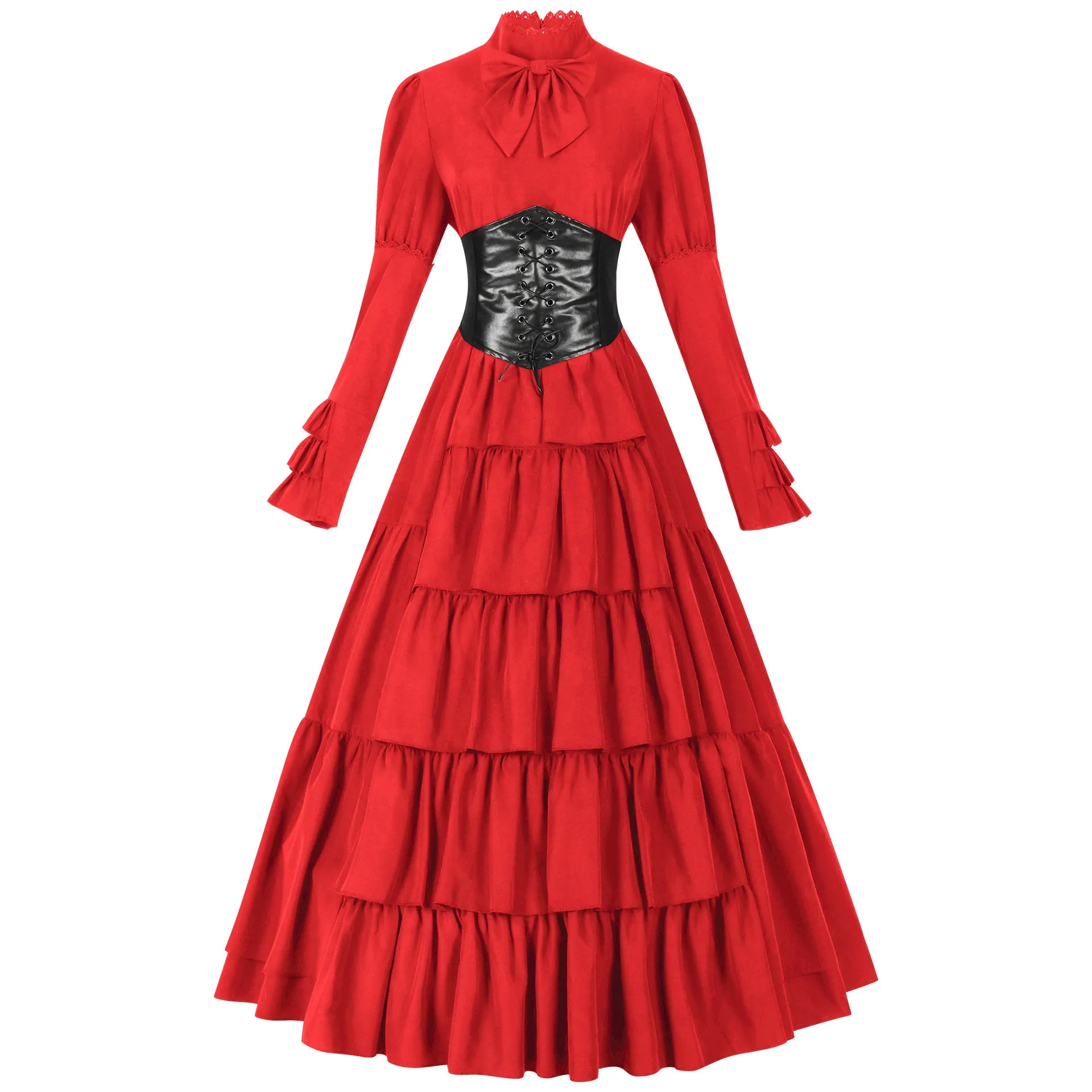 Amozae pretty halloween costumes Trade Middle East Court Dress Large Swing Dress Retro Medieval Long Dress Women's Skirt