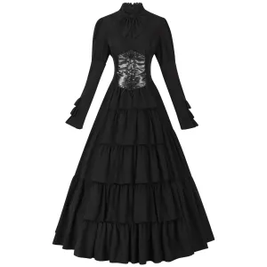 Amozae pretty halloween costumes Trade Middle East Court Dress Large Swing Dress Retro Medieval Long Dress Women's Skirt