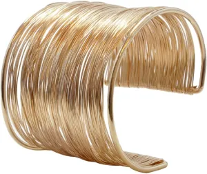 Bracelets Gold Plated Open Cuff Bangles Gift Choice for Women & Girls Fashion (Classic Bohemia)