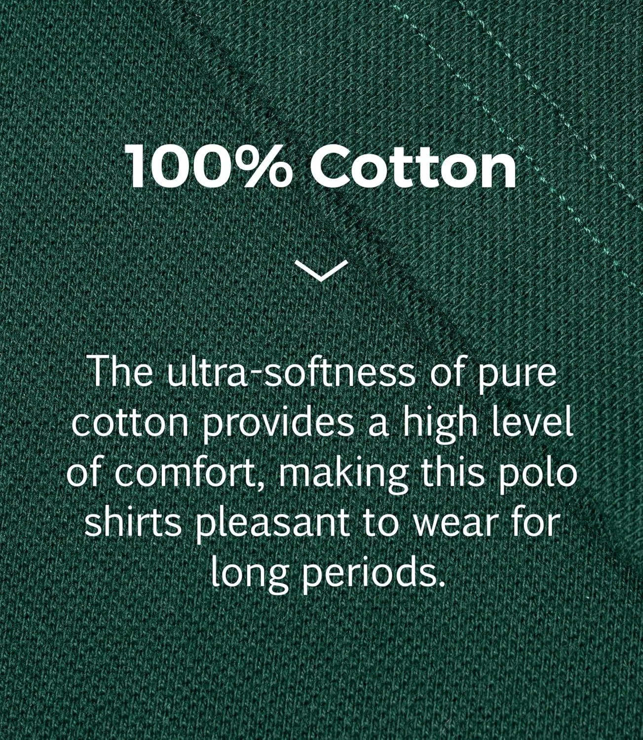 Cotton Pique Polo Shirts for Men Long Sleeve Casual Comfort Moisture Wicking Regular Fit