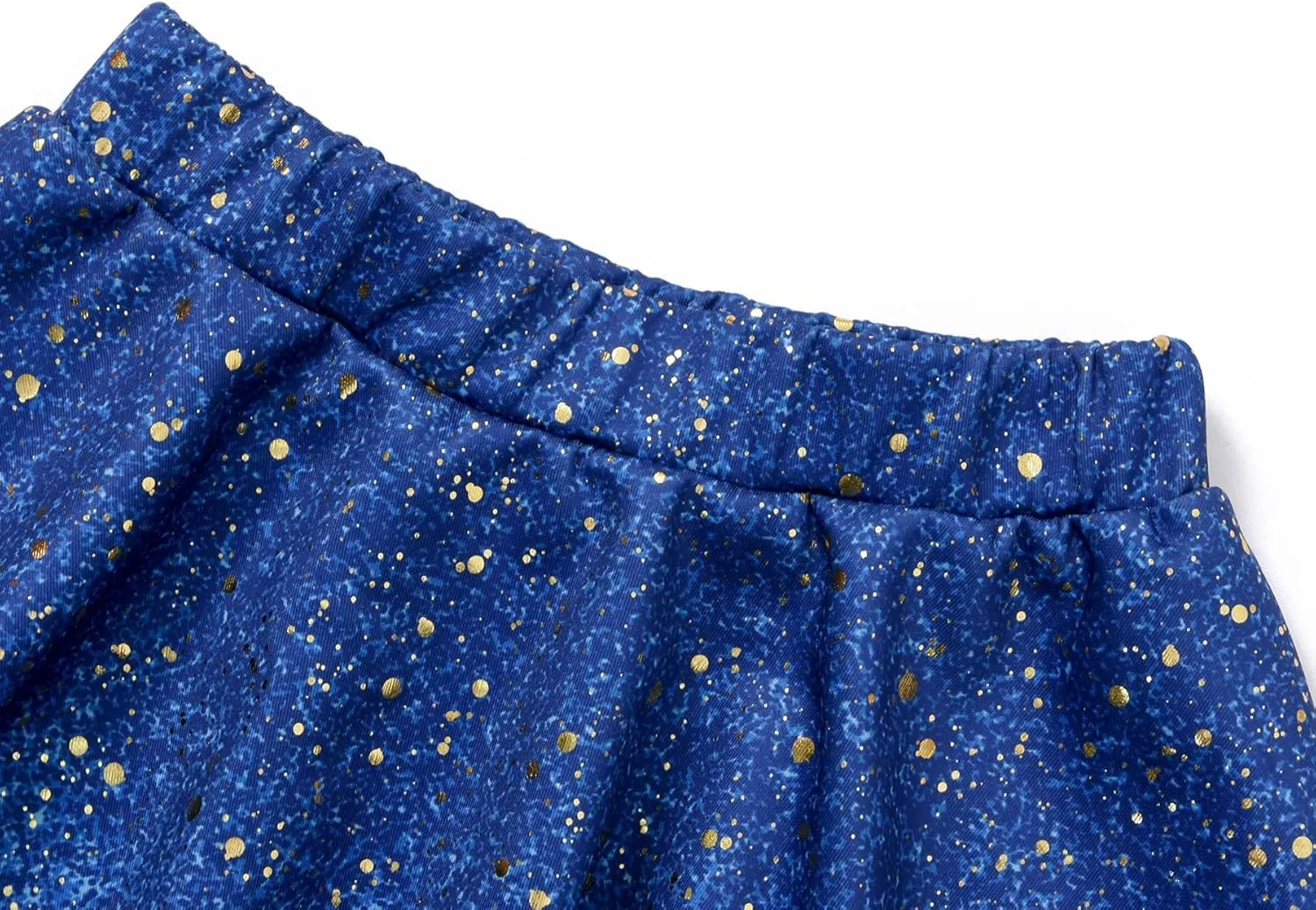 Girls Sparkly 2 Pieces Outfit Kids Crop Top and Skirt Set Birthday Music Party Dress Up