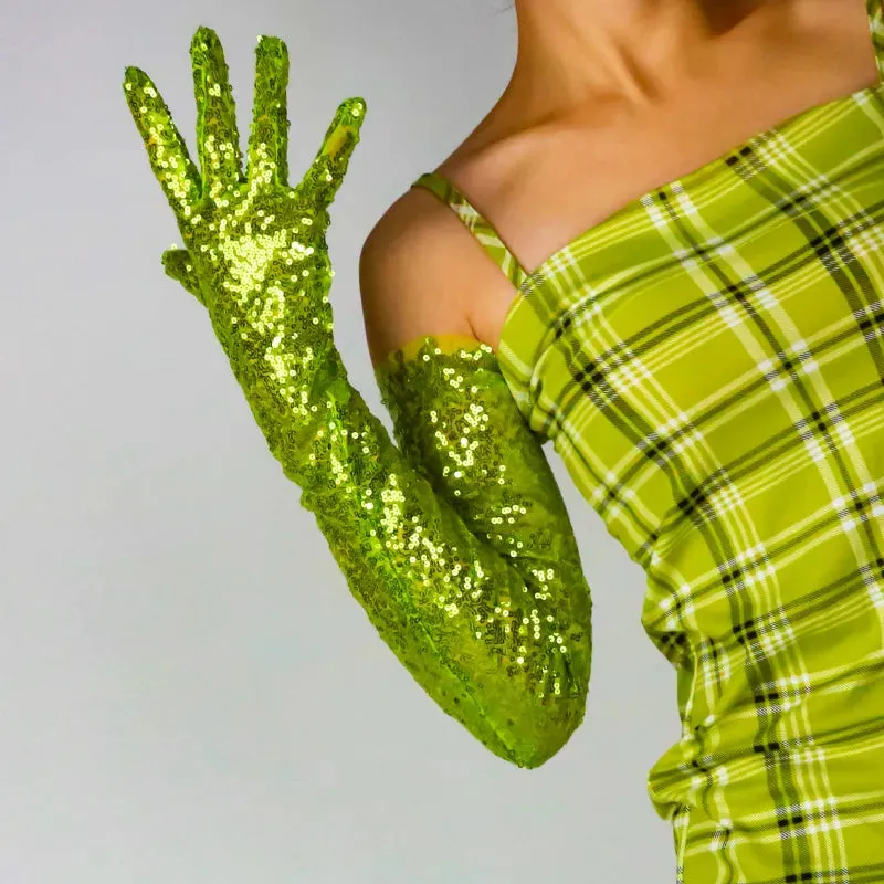 Glitter Gloves 70cm Long Gloves 26 Colours