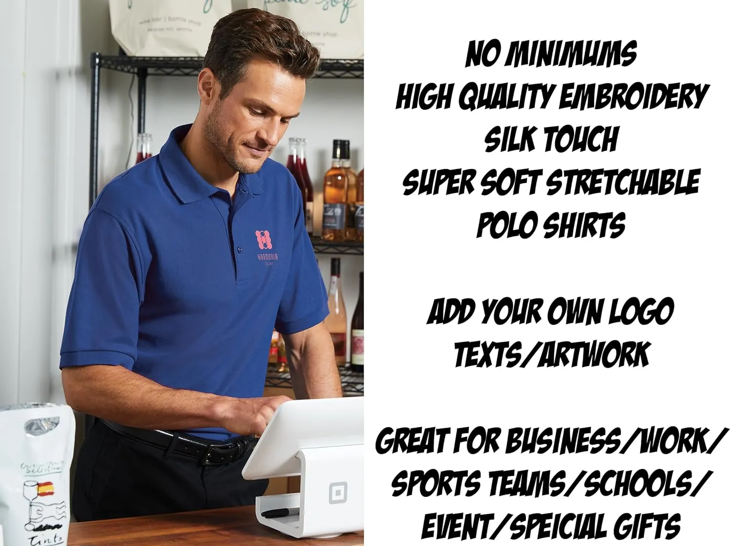INK STITCH Men K500 Custom Stitching Silk Touch Polo Custom Shirts - 37 Colors