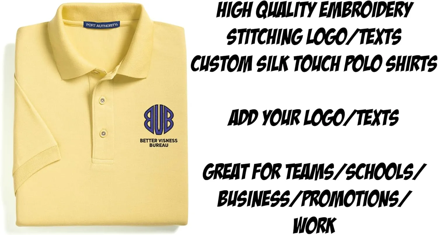 INK STITCH Men K500 Custom Stitching Silk Touch Polo Custom Shirts - 37 Colors
