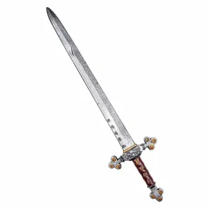 Medieval Sword Decorated Plastic Crusader Knight Fancy Dress 72cm