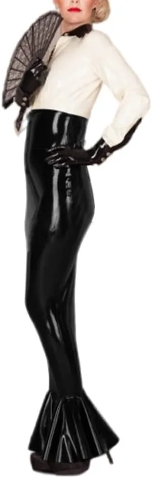 Mermaid PVC Skirt Sissy Hobble Skirts High Waist Latex Leather Tight Maxi Bodycon Skirt Club Party Wear Gothic Pencil Skirt