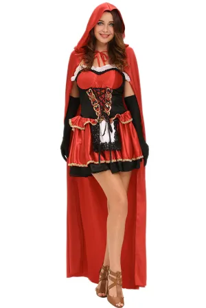 Sexy Three-piece Fairy Tale Little Red Costume