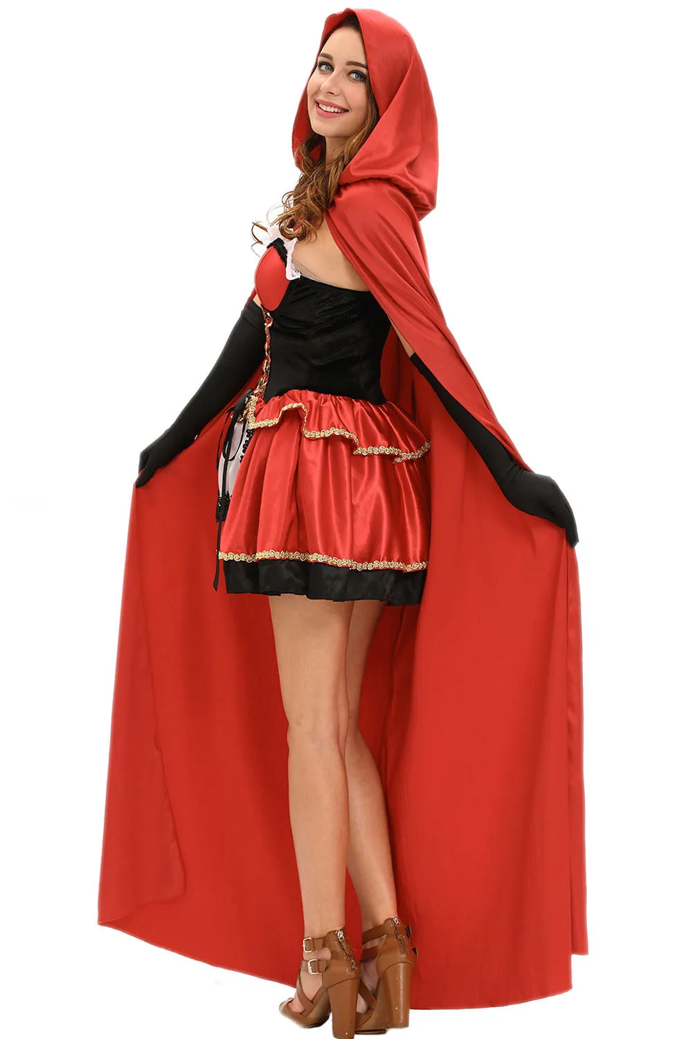 Sexy Three-piece Fairy Tale Little Red Costume
