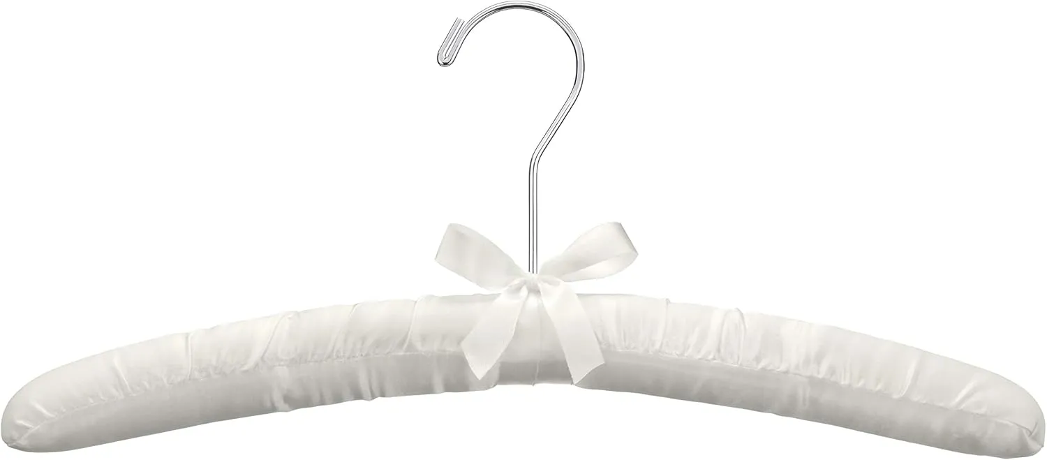 Whitmor 8PK Sat Blouse Hanger, 8 Count, Bone