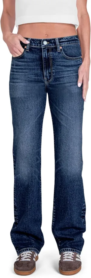 Women's Mid Rise Regular Straight Jeans Classic Pants