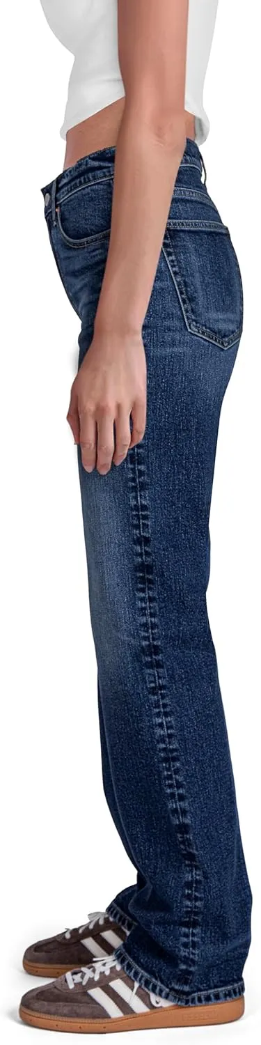 Women's Mid Rise Regular Straight Jeans Classic Pants