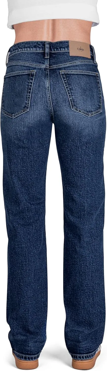 Women's Mid Rise Regular Straight Jeans Classic Pants