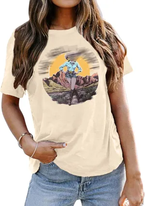 Womens Vintage Graphic T-Shirt Funny Saying Tees Casual Short Sleeve Top