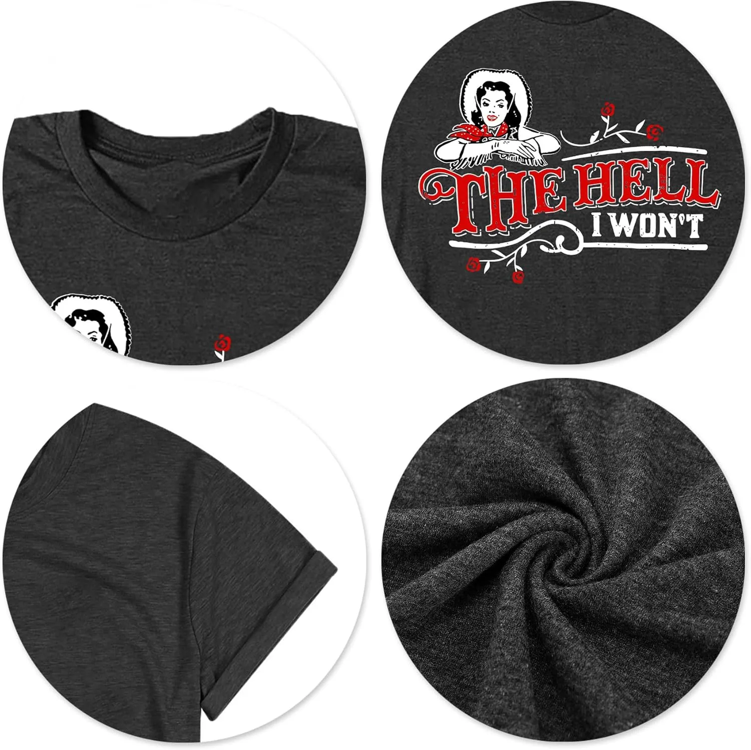 Womens Vintage Graphic T-Shirt Funny Saying Tees Casual Short Sleeve Top